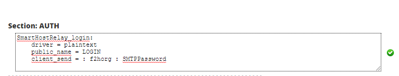 cPanel server smarthost relay