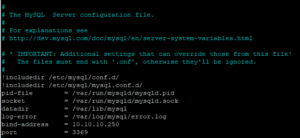 Internal MySQL Database Server