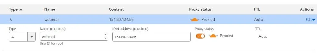 Configure Roundcube DNS Records