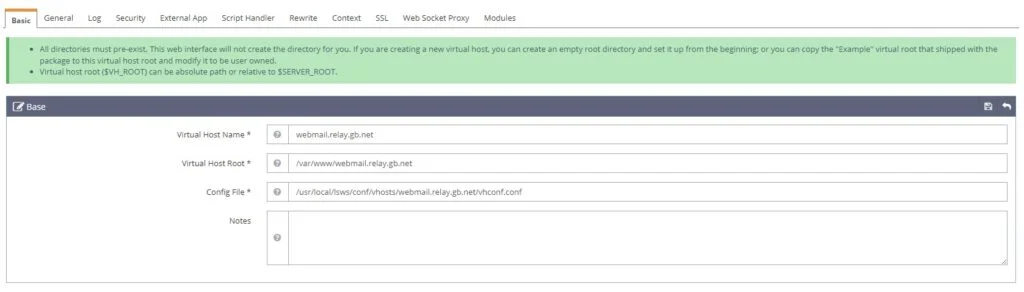 Install Roundcube Virtual Host