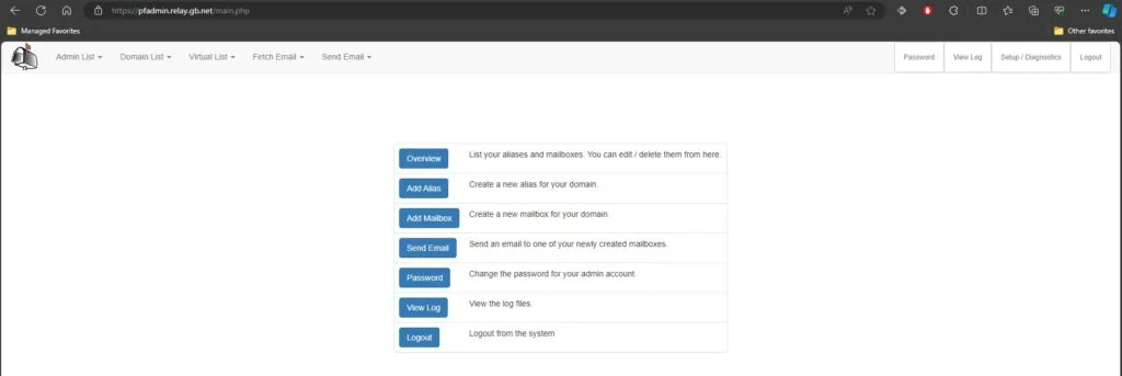 Postfixadmin Load Balance