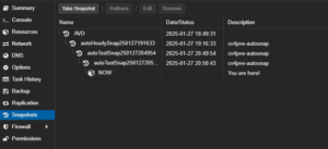 CV4PVE-AutoSnap Snapshots